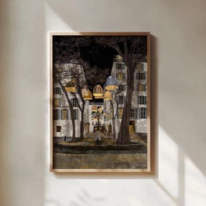Paris Street Illustration Kunstdruck, Rue Furstenberg Saint Germain Des Pres Linkes Ufer