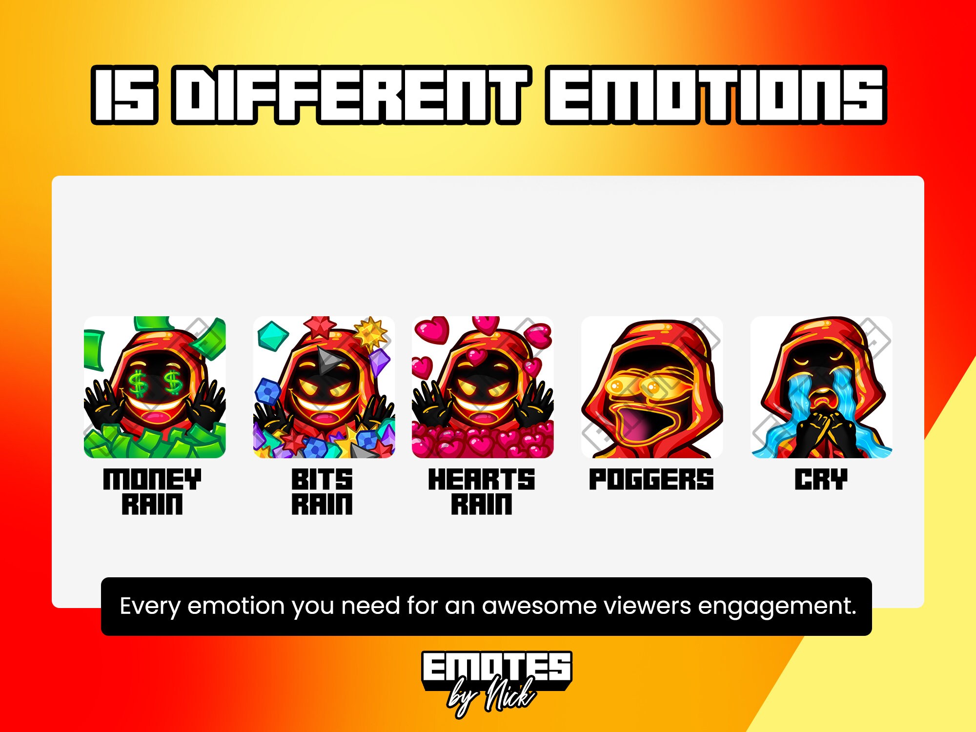 Neon Fire Mask Sub Emotes for Streamers - Gamer Emotes, Streamer Emotes ...