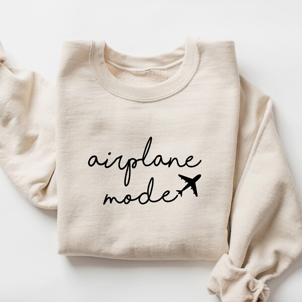 Airplane Mode Sweatshirt, Vacation Plane Sweater, Vacay Mode Crewneck, Travel Lover Gift, Traveler Blogger Tshirt, Airplane Ready To Fly