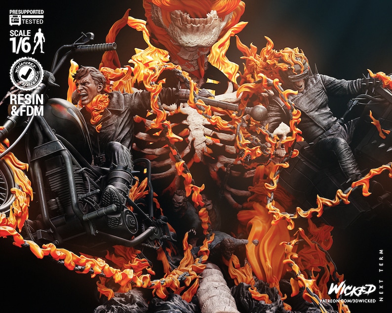 Rog Rider Realistic Ghost Rider: Tested and Ready for 3D Printing - Etsy