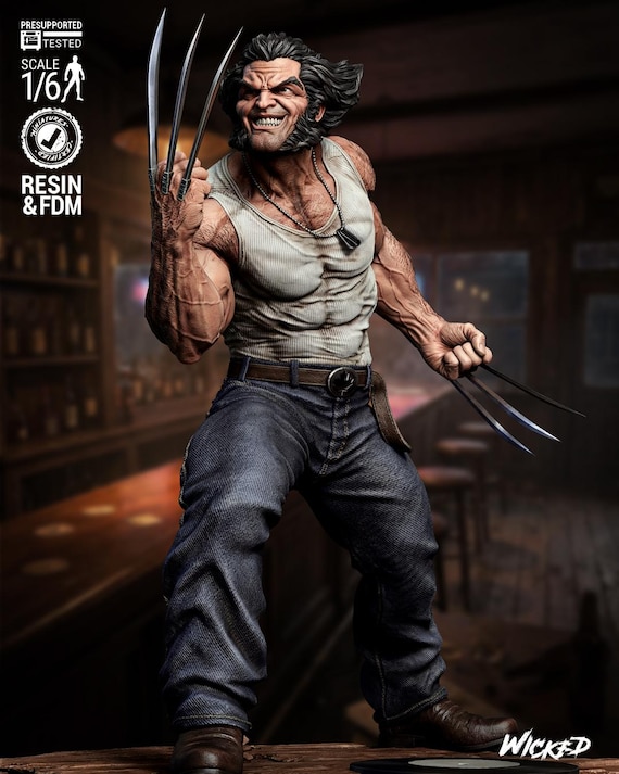 X-men - Logan Vs Wolverine - 3D Printed Model Custom Painted! - Etsy