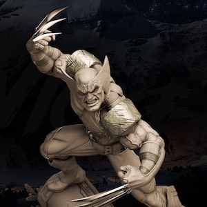 Wolverine Statue - Digital STL files for 3d Printing