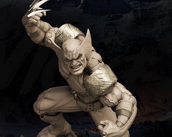 Wolverine Statue - Digital STL files for 3d Printing