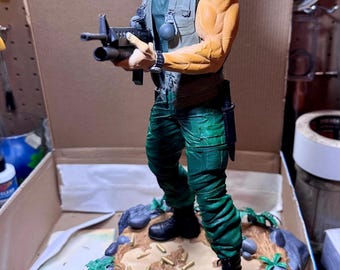 Op maat geschilderde Nederlandse actiefiguur, 3D-geprinte harsminiatuur, filmsculptuur