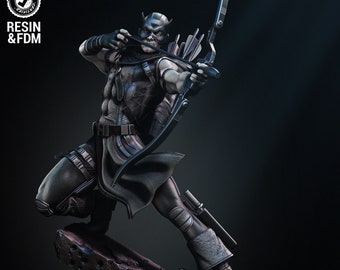Custom Painted Hawkeye 2024 Resin Sculpture: 1/6 Scale Miniature
