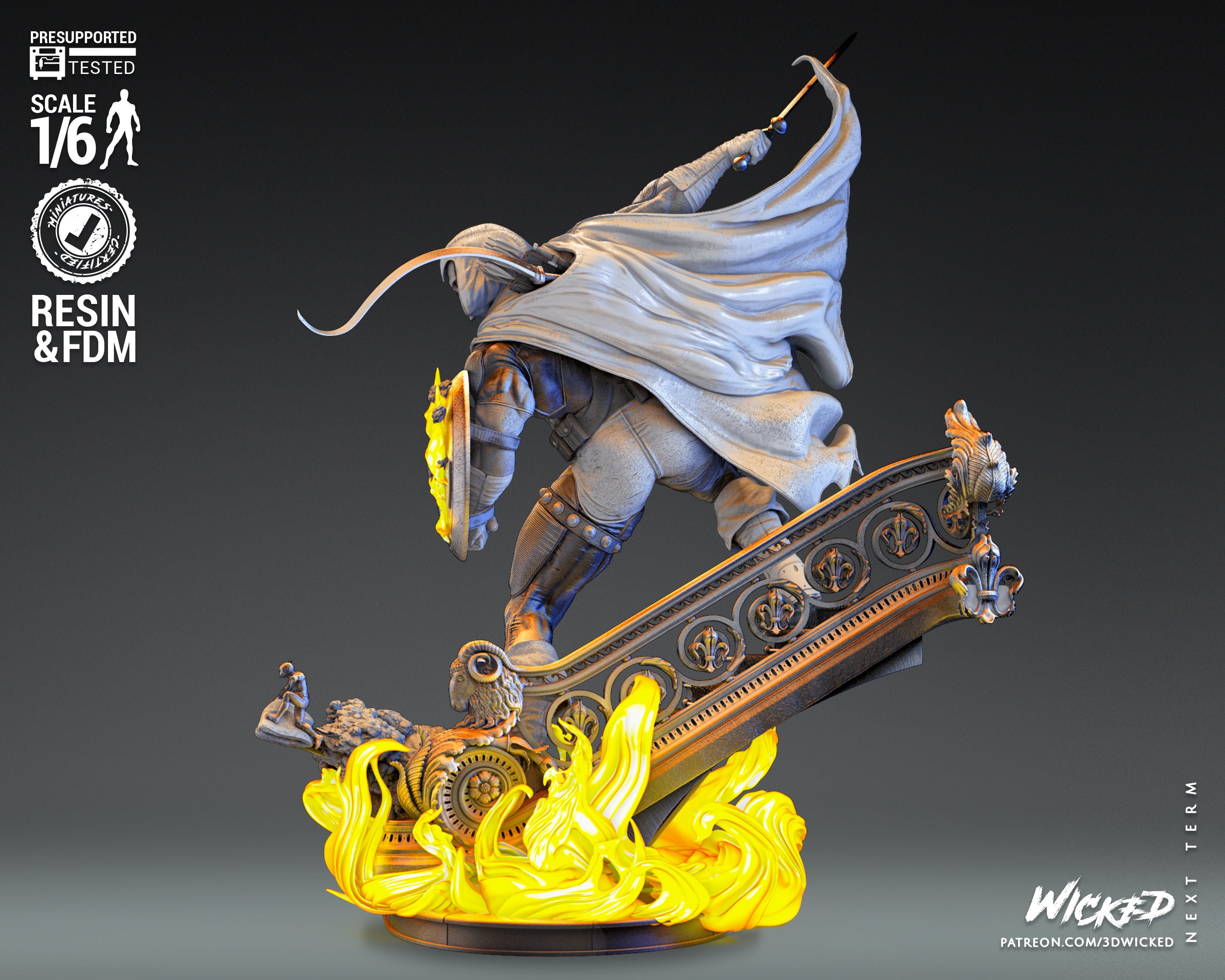 Marvel Taskmaster Sculpture Tested and Ready to Print - Etsy