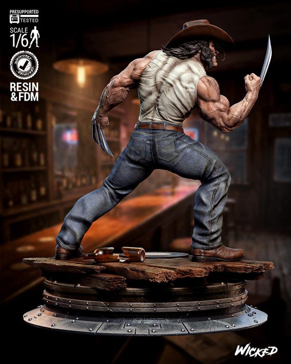 X-men - Logan Vs Wolverine - 3D Printed Model Custom Painted! - Etsy