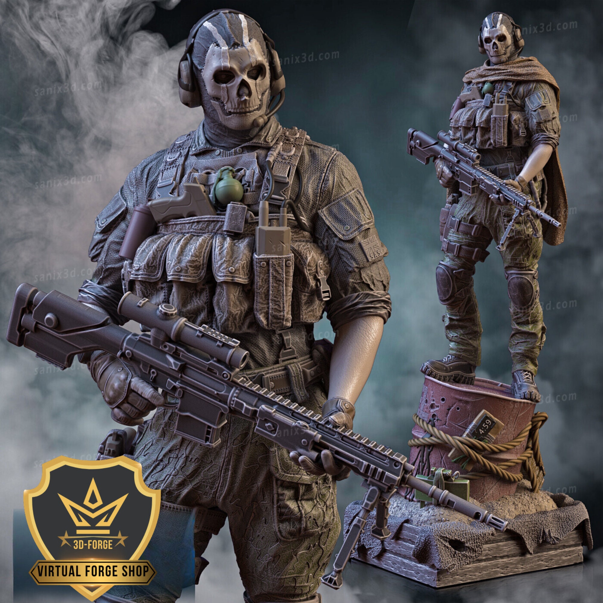 1/6Modern Battlrfield End War Ghost Zimo FLAGSET 1/6 Modern