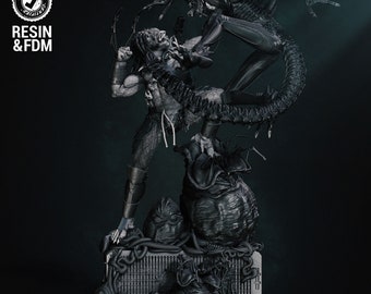 Wicked Movies Predator VS Alien Diorama Sculpture: Tested and ready for 3D printing