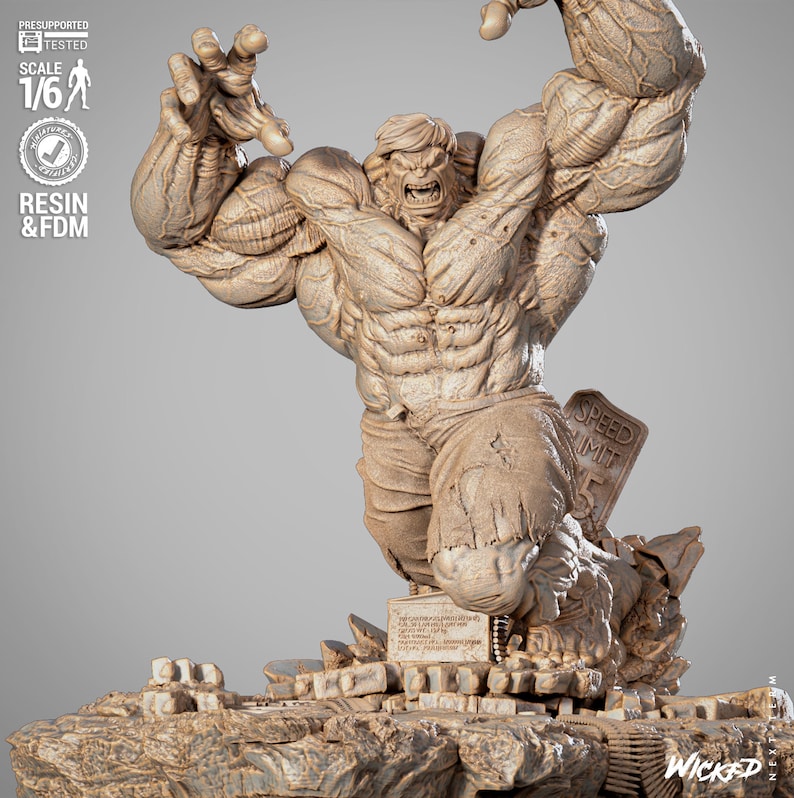 Wicked Marvel Hulk and Punisher Diorama: Tested and Ready for 3D ...