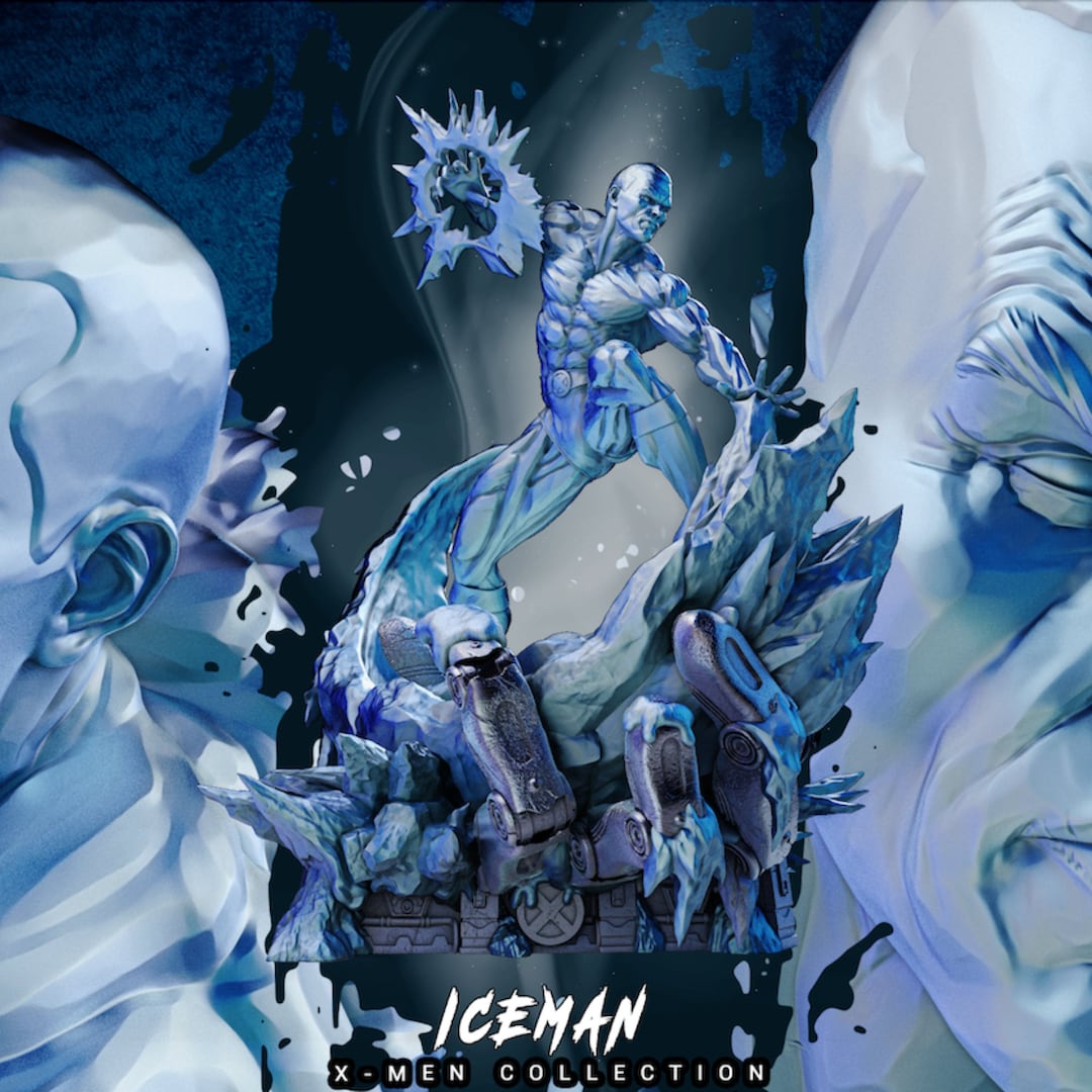 Iceman - Xmen Digital STL 3-D Printer Files Ready to