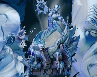 Iceman - Xmen Digital STL 3-D Printer Files Ready to
