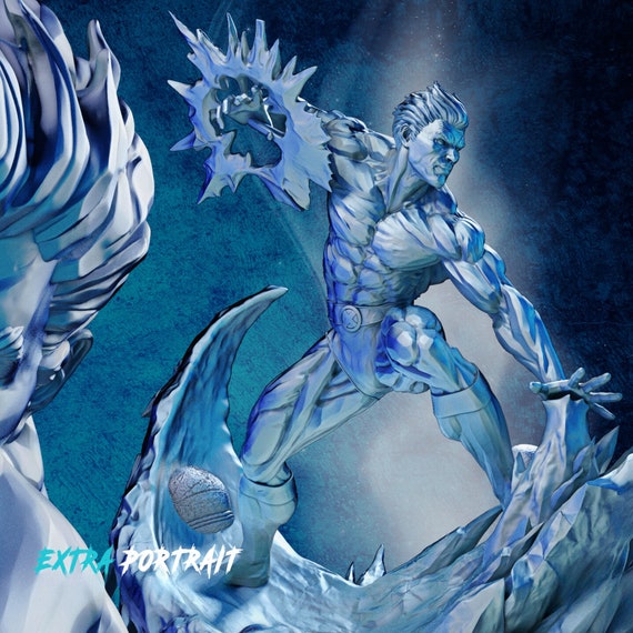 Iceman - Xmen Digital STL 3-D Printer Files Ready to
