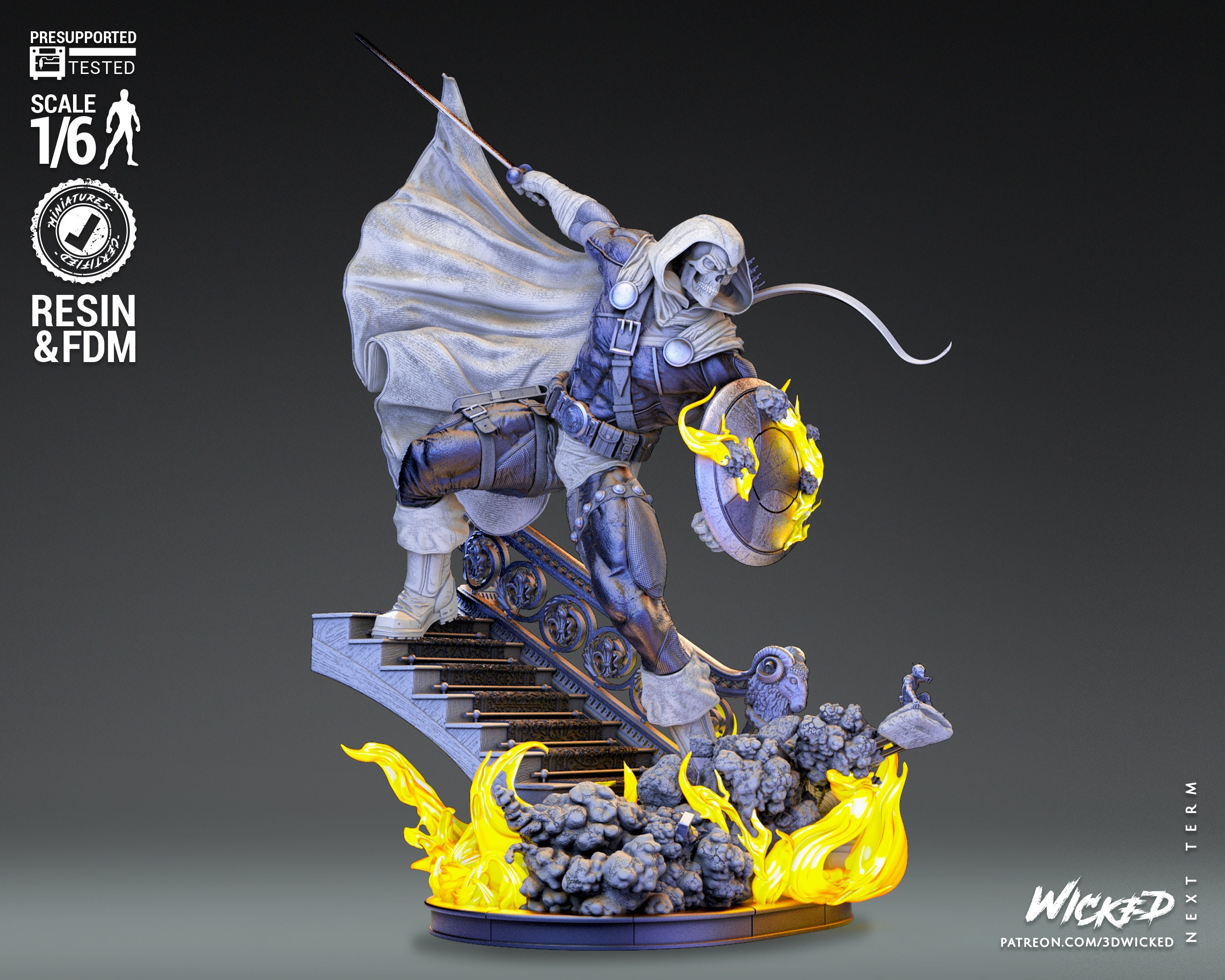 Marvel Taskmaster Sculpture Tested and Ready to Print - Etsy