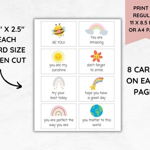 Lunch Box Notes Printable, Lunch Notes for Kids, Cute Lunchbox Notes, Kids Lunch Notes, Printable Lunch Note, Encouraging Notes Kids image 3
