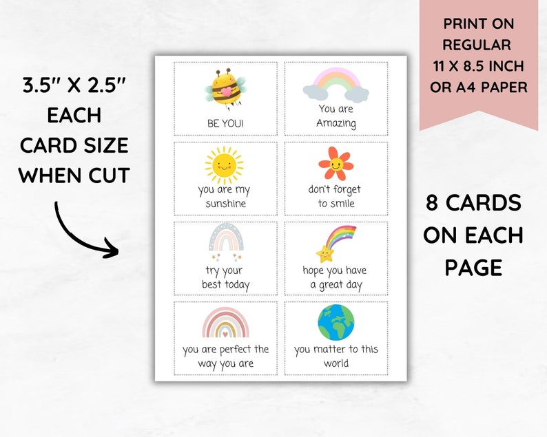 Lunch Box Notes Printable, Lunch Notes for Kids, Cute Lunchbox Notes, Kids Lunch Notes, Printable Lunch Note, Encouraging Notes Kids image 3