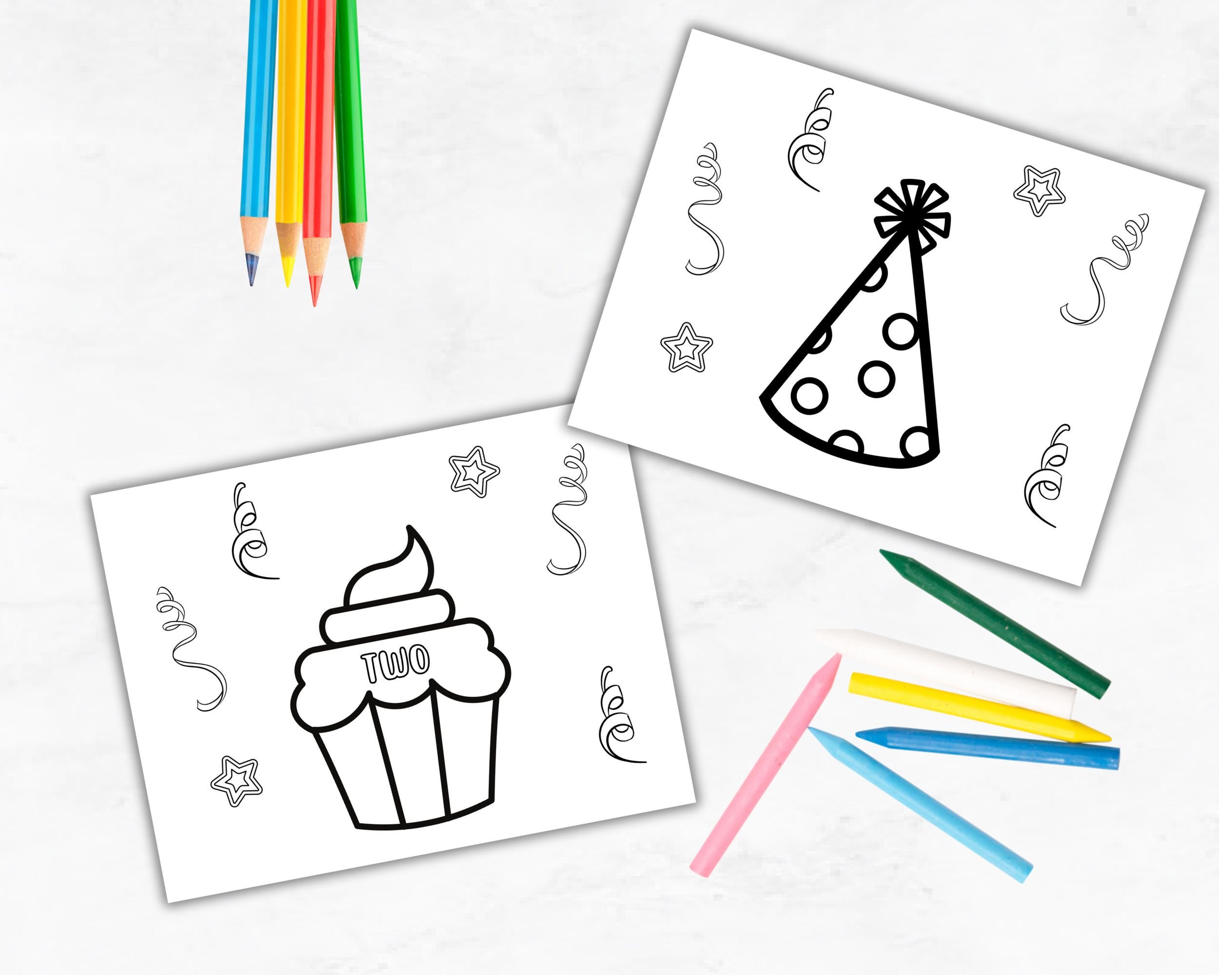 Personalized Birthday Coloring Pages for Kids Kids Birthday Etsy