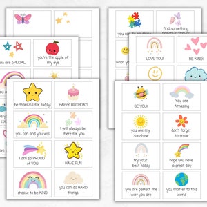 Lunch Box Notes Printable, Lunch Notes for Kids, Cute Lunchbox Notes, Kids Lunch Notes, Printable Lunch Note, Encouraging Notes Kids image 2