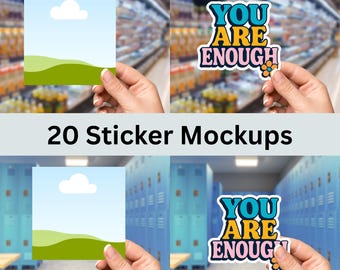 Sticker Mockup Bundle 20 Mockups Digital Download