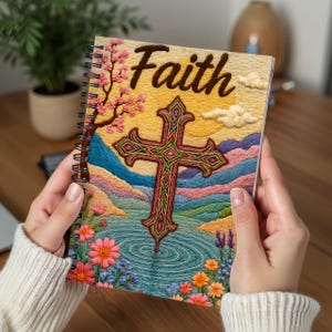 Notebook Gift Floral Christian Journal Faith-Inspired Notebook with Ruled Pages