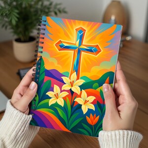 Cuaderno de regalo, diario de oración, cruz de regalo