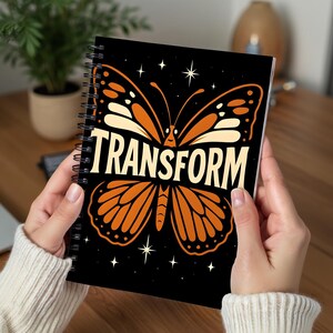 Butterfly Transform Spiral Notebook - Ruled Line, Inspirational Journal, Gift for Students, Writers, Art Lovers, Personal Organizer