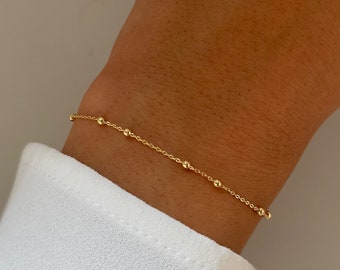 WORKSHOP | gold bracelet - minimalist and dainty bracelet for her - gifts for womens - gold plated bracelet