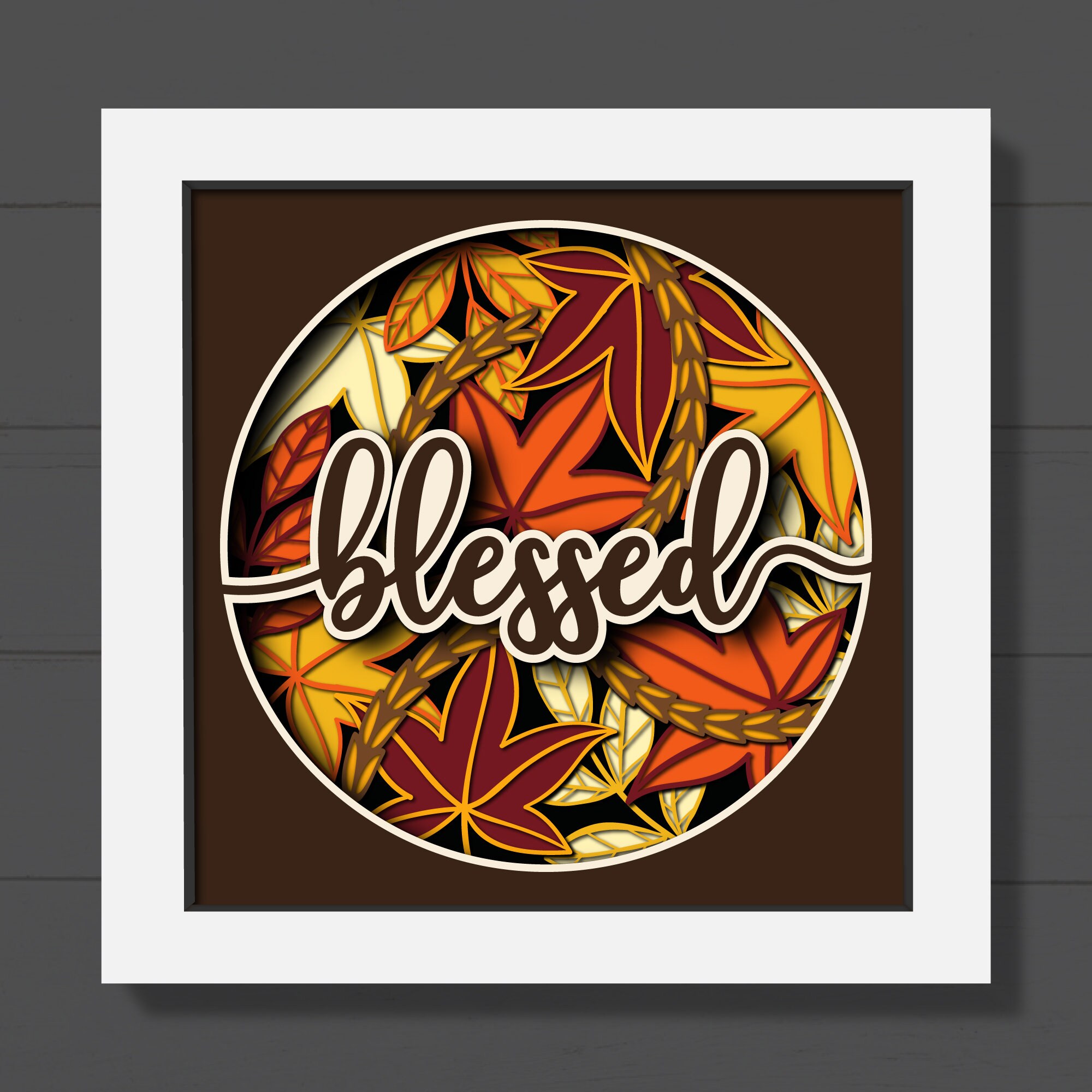Fall Shadow Sign 3D Fall Shadow Box Bundle Svg, 3D Fall Leaves Svg, 3D Autumn Svg, 3D ...