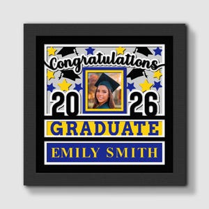 3D afstuderen Shadow Box Svg, afstuderen 3D Svg, klasse van 2026 Svg, gepersonaliseerde afstuderen svg, Senior 2026 svg, Cricut, silhouet