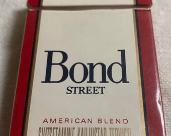 Vintage Bond Street Filter Cigarette Cigarettes Cigarette Paper Box Empty Cigarette Pack Zigaretten Sigarette Cigarettes