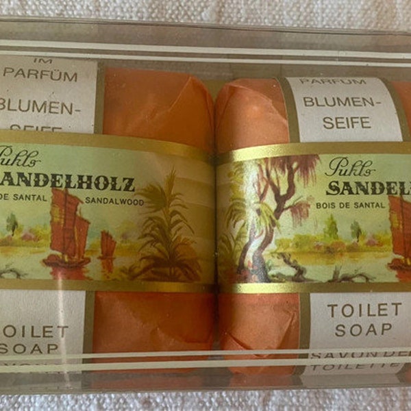 Vintage Puhls Berlin Sandelholz Sandalwood Toilet Sabon Soap soap 2 X 100gr