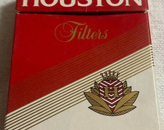 Vintage Houston Filter Sigaret Sigaretten Sigaret Papieren Doos Lege Sigarettenpakje Zigaretten Sigarette Sigaretten