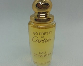 So Pretty by Cartier Eau de Parfum Parfum Miniature Mini Mignon 4ml 0.13oz 1995 bouteille de collection Full Women Apparemment abandonnée