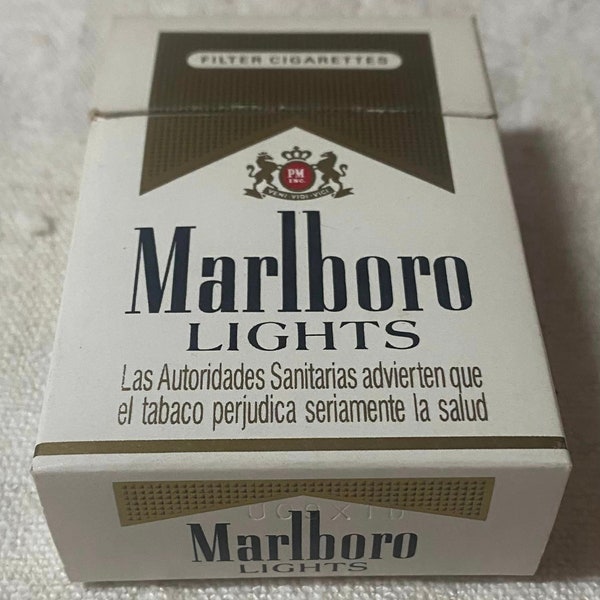 Vintage rare Marlboro Lights Filter Cigarette Cigarettes Cigarette Paper Box Empty Cigarette Pack Zigaretten Sigarette Cigarros