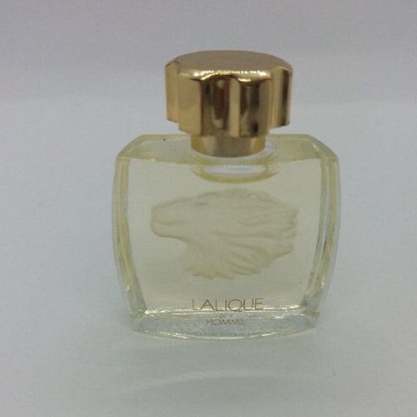 Lalique Pour Homme Lion by Lalique Eau de Parfum Perfume Miniature Parfum Profumo Mini Mignon 4.5 ml 0.15 oz 1997 collectible bottle Full