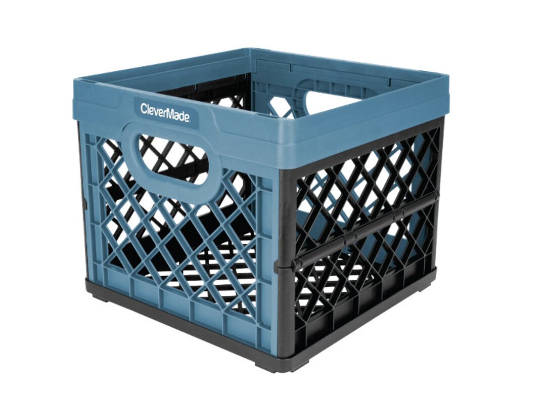 Plastic Collapsible Milk Crate Adult Folding Storage Bin 6.6 Etsy