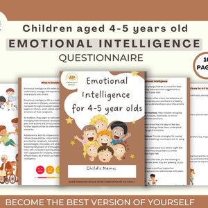 Emotional Intelligence, Children&#39;s Mental Health, Questionnaire, Emotional Intelligence activity, Kids counselling, Emotion and feelings