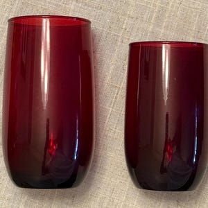 Vintage Anchor Hocking Royal Ruby Red Glasses (Set of 12)