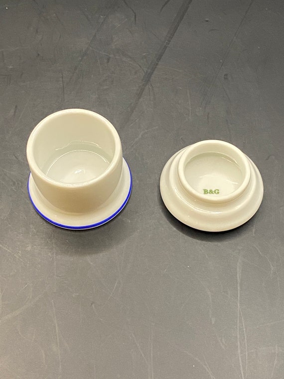 Bing & Grondahl Spool-Shaped Porcelain Trinket Bo… - image 2
