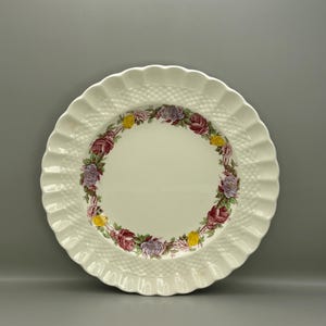 Juego Spode Rose Briar de 16 piezas: 8 platos de ensalada y 8 cuencos de postre. Vajilla vintage Copeland England con motivos florales.