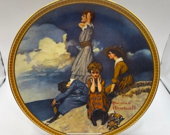 Norman Rockwell "Waiting on the Shore" Knowles Plate
