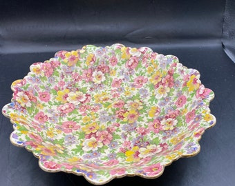 Vintage CHINTZ James Kent Apple Blossom Bowl - 7&quot; English Porcelain