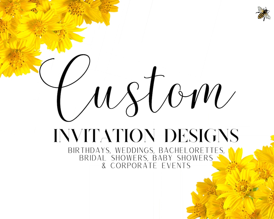Custom Party Invitation Designs, 2 Digital Templates, Access to Edit ...