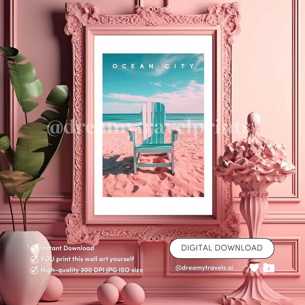 Ocean City Painting Etsy