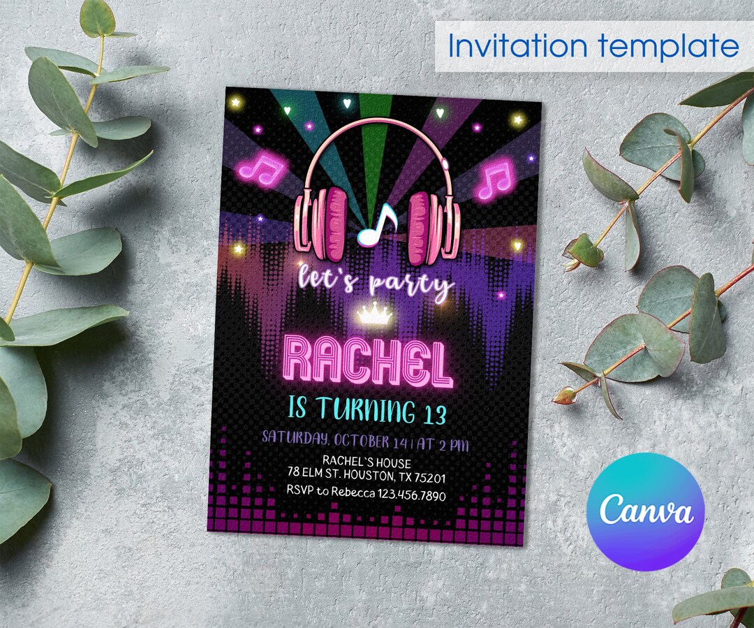 Tiktok Birthday Invitation, Tik Tok Invite, Printable Editable Party ...