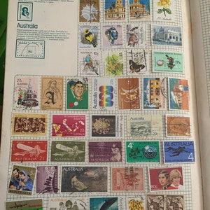Mix der australischen Briefmarkensammlung nach Seite