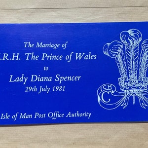 Isle of Man 2 Stamp Set of Royal Wedding 1981 of Prince Charles and Lady Diana Spencer