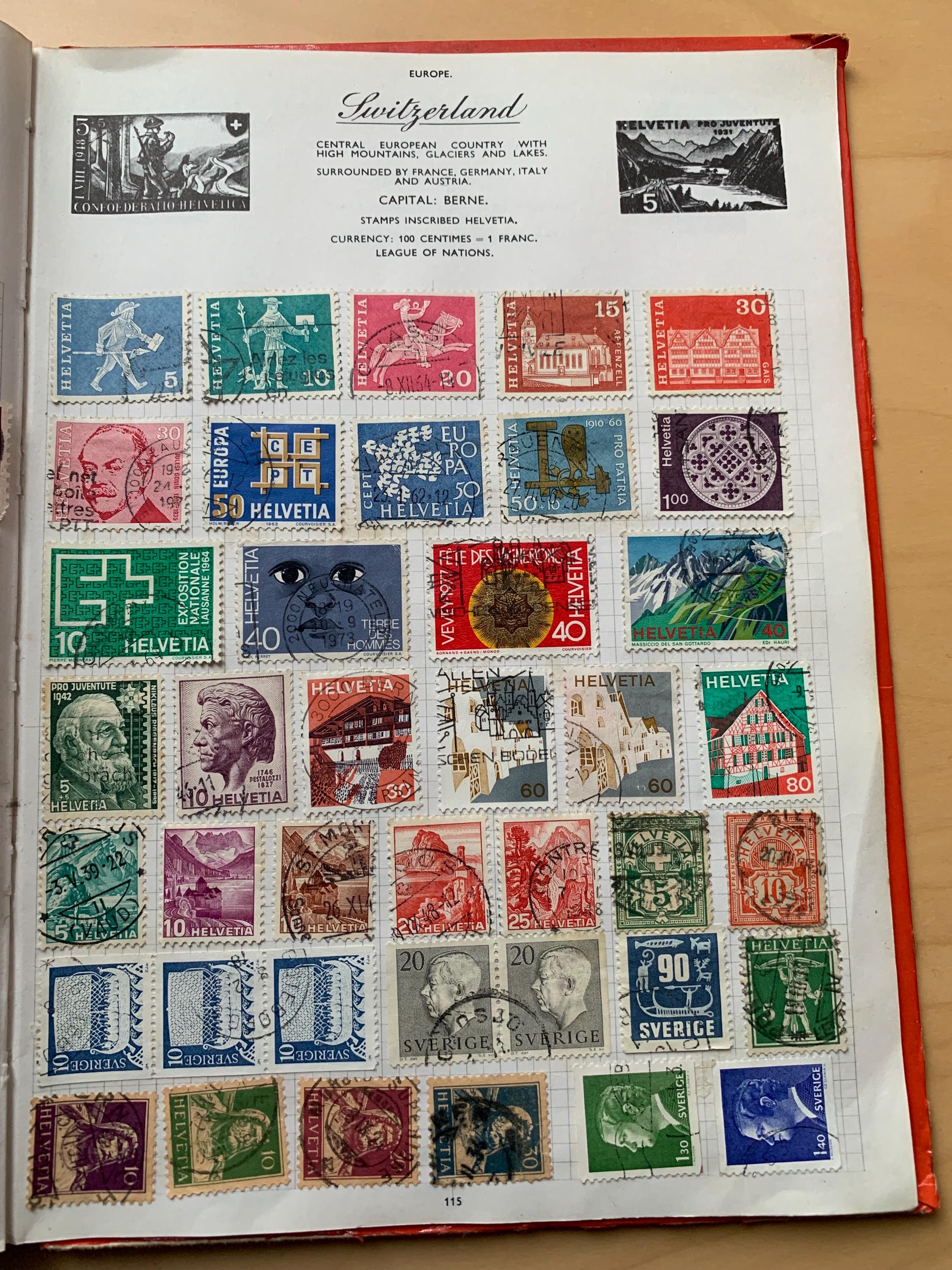 Swiss stamp helvetia - Etsy 日本