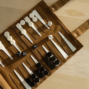 beige backgammon set