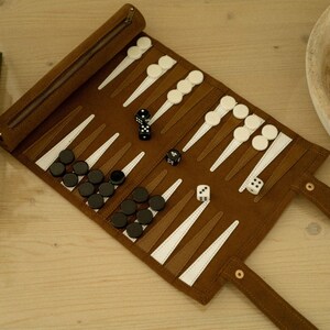 beige backgammon set